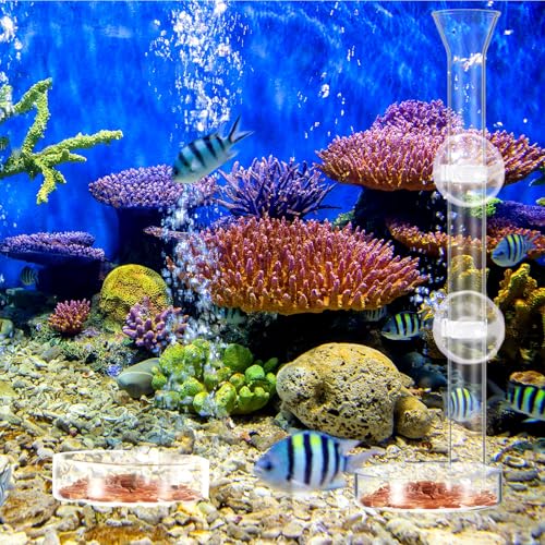 CHENGU 3 Pieces Shrimp Feeding Tube and Dish Set, 10 Inch Glass Shrimp Feeder Tube and 2 Aquarium Dish Bowl Fish Tank Feeding Supplies for Fish Tank Aquarium - size: 10" + 2 Tray