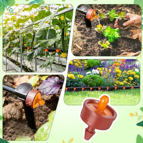 30Pcs 3 GPH Pressure Compensating Irrigation Drippers, Watering Spot GPH Dripper Drip Emitters Heads Constant Flow Outlet Heads for 1/4 Inch Irrigation Tubing for Garden Irrigation System - color: 3 GPH 30PCS