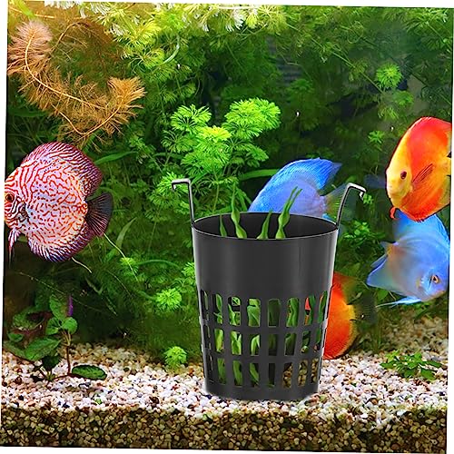 SUPVOX Hydroponic Planting Basket 6-Pack Plastic Slotted Net Cups for Aquatic Plants Fish Tank Hanging Planters Garden Balcony Decoration 3.93X3.54X2.55In