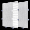 2 Pack Fish Tank Divider, Plastic Grid Cuttable Grid Plate Fish Separator with 12 Suction Cups DIY Designed Clear Easy to Bent 17 * 13in