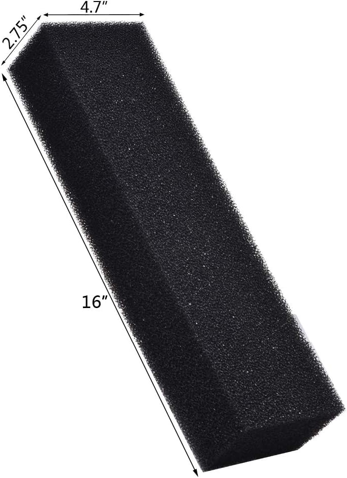 ALEGI Filter Foam Sponges, Bio Sponge Filter Media Pad, Cut-to-Size Foam for Aquarium Fish Tank (16" x 4.7" x 2.75" (2pcs)) - size: 16" x 4.7" x 2.75" (2pcs)