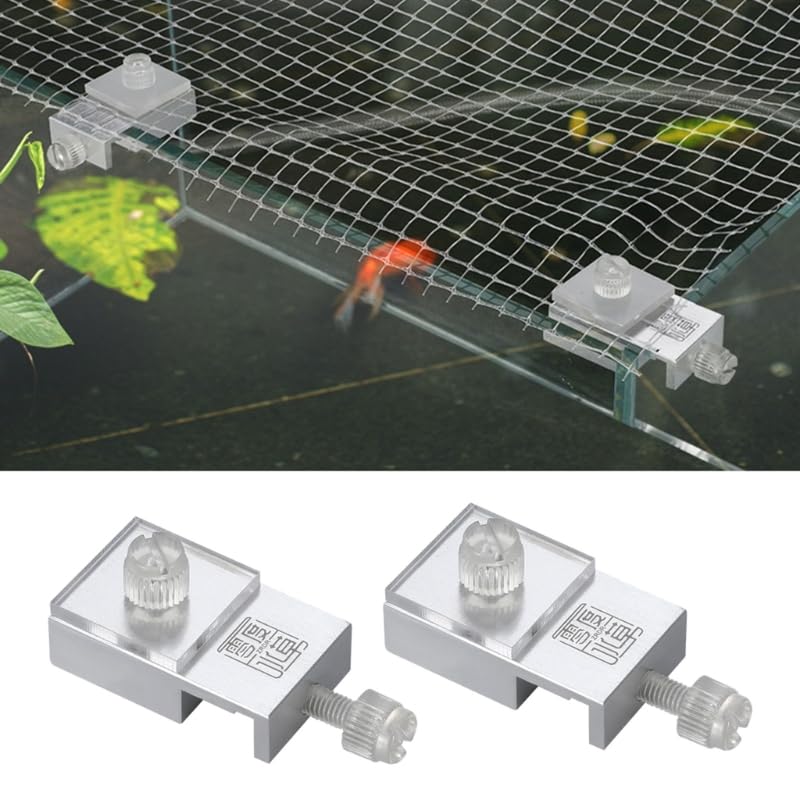 Aquarium Cover Clamps Mesh Netting Clip Transparent Jump Guard Sturdy Aquarium Screen Net Clips Tool Accessory Multifunctional Fish Tank Glass Cover Clips