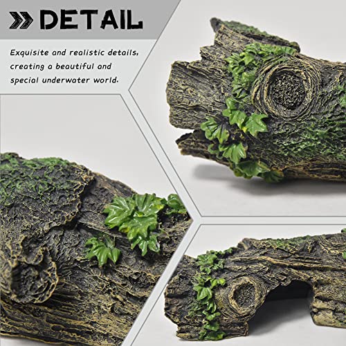 Fish Tank Decorations - Large Aquarium Decorations Air Bubbler Tree Fish House for Betta Hideout Caves Buddha Decor Temple Ruins Arched Betta Fish Accessories Reptile House Shelter Decor (Wood B-S) - color: Wood B-s