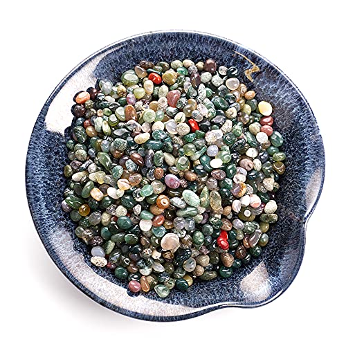 Cherry Tree Collection 1/2 Pound Polished Tumbled Gemstone Chips, Pebbles, Crystal Chips Bulk for Jewelry Making, Healing, Plants, Succulents, Aquariums, Decoration, Chakra (Fancy Jasper) - color: Fancy Jasper
