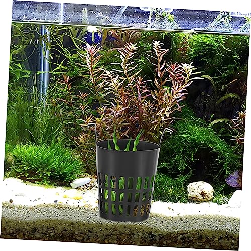 SUPVOX Hydroponic Planting Basket 6-Pack Plastic Slotted Net Cups for Aquatic Plants Fish Tank Hanging Planters Garden Balcony Decoration 3.93X3.54X2.55In