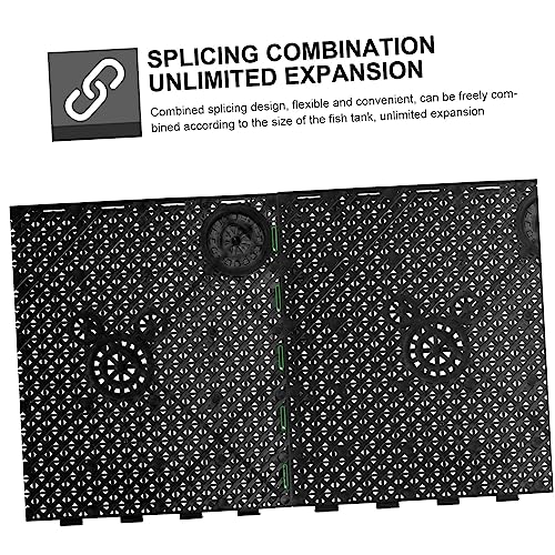 DECHOUS Plastic Aquarium Bottom Divider Pad Partition for Fish Tank Durable Splicing Ability for Large Dragon Fish