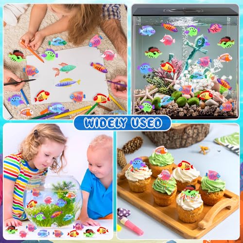 36pcs Plastic Tropical Mini Fish Toy Set for Children's Party Supplies and Decoration