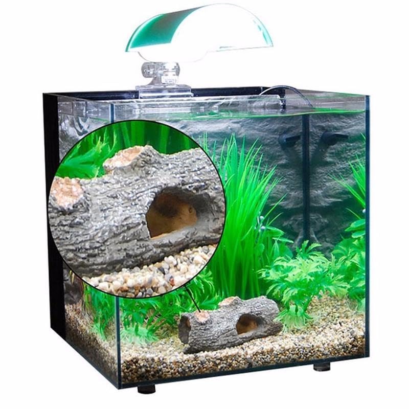 Aquarium Ornament Hollow Hole Log Tree Tunnel Cave Fish Tank Decoration Big Size
