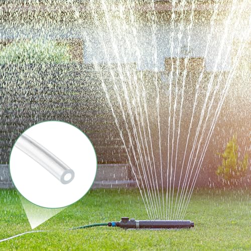 M METERXITY Clear Plastic Tubing, 0.06Inch(1.6mm) ID 0.13Inch(3.2mm) OD, 26ft(8m) Length PVC Tube Low Pressure Flexible Vinyl Tubing for Garden/Water Hose Airline Tube Aquarium - size: 0.06"×0.13"×26ft