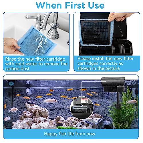 xbbwmrs 12 Pack Replacement Filter Cartridges Compatiable with Marineland Penguin PRO Power Filters 200 275 350 375, Rite Size C Filter Cartridges Compatiable with Marineland Filters
