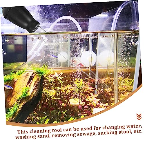 Toddmomy 1set Manual Fish Tank Cleaning Tool Easy Operate Siphon for Water Faeces Removal Lightweight Convenient Household Water Cleaner for Gravel and Cleaning