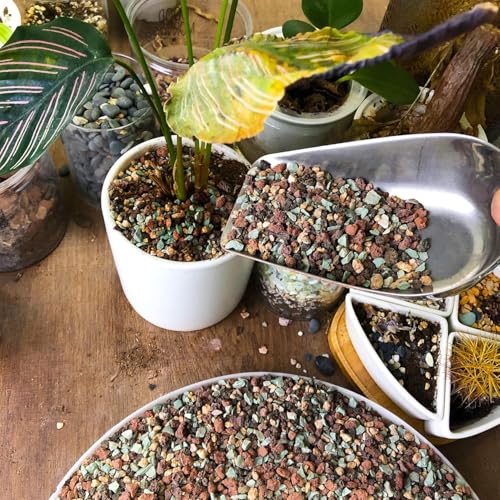 45lb Mix Lava Rocks for Plants in Door -Gravel Pebbles for Bonsai Succulent Cactus Potting Soil and Vase Fillers, Fairy Gardening,Top Dressing - color: Mix Gravel, size: 45lb