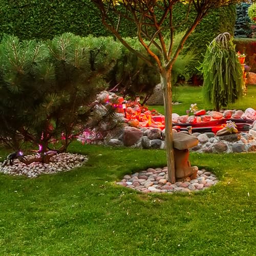 Pulovin 5lbs River Rocks for Landscaping, 2"-3" Decorative Garden Stones for Plants, Flower Pots, Vase, Walkways, Yard, Natural Rocks for Aquarium, Fish Tank - size: 2-3 Inch