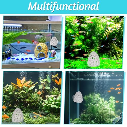 Shrimp Dome Hide, Shrimp Tank Accessories, Shrimps Hides for Aquarium, Gray ABS Shrimps Cave with Suction Cup, Fish Tank Decor for Small Fish Guppy Hiding Resting