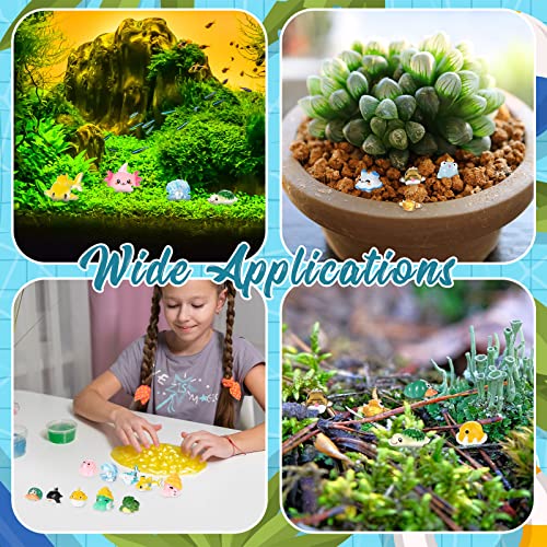 Qunclay 36 Pcs Mini Ocean Resin Animals Tiny Sea Animals Figurines Bulk Marine Miniature Plastic Creatures for DIY Fish Tank Aquarium Ornaments Potted Micro Fairy Garden Dollhouse Decor (Cute)