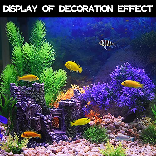Aquarium Decorations- Castle Fish Tank Bubbler Decorations for Aquatic Pets to Breed Play and Rest Fish Decorations for Tank - color: D-castle