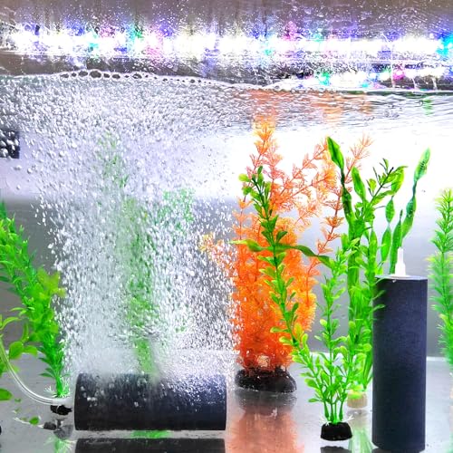 AQUANEAT Aquarium Air Stones 6x2 inch 2 Pack, Large Airstone, Aerator Bubble Diffuser, Air Pump Accessories for Aquariums, Hydroponic, Ponds and Fish Tanks - size: 6 inch 2 pcs