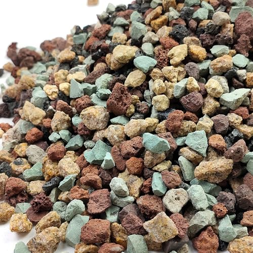FANTIAN 2 lbs Mix Horticultural Succulent Soil,1/4 Inch Pumice Gravel. Decorative Pebbles Lava Rock for Cactus, Bonsai, Orchid, Indoor Plants of Drainage, Ventilation and Root Growth - color: Mixed Color