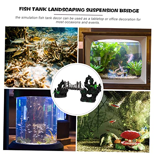 Alipis Aquarium Figurine Resin Bridge Decoration for Fish Tank Creative Underwater Ornament Unique Landscaping Adornment for Aquariums and Home Decor