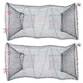 2pcs Cast Mesh Landing Bait Net, Foldable Fishing Trap Net, Lobster Shrimp Crab Trap Portable Folding Fishing Accessories for Crab Shrimp Minnow Crawfish Catfish, Foldable Fishing Trap Net, 2