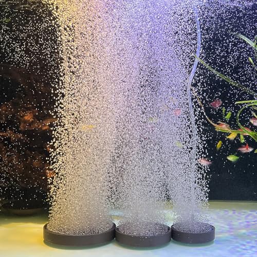 Fish Bubbler for Aquarium Fish Tank, 5.1 Inch Dissolved Oxygen Aerator Stone Aquarium Air Stones Kit Oxygen Bubbler with Airline Tubing and Check Valve Accessories