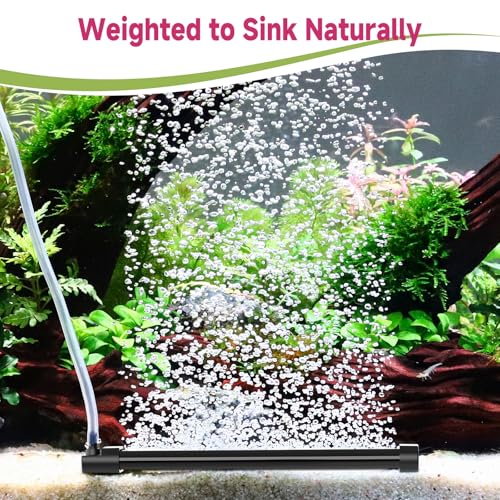 hygger Aquarium Bubble Curtain Wall, Quiet Fish Tank Air Stone with Accessories, High Dissolved Aquarium Bubbler Oxygen Diffuser Decoration for Freshwater & Saltwater - size: 2-PACK 7.9-IN