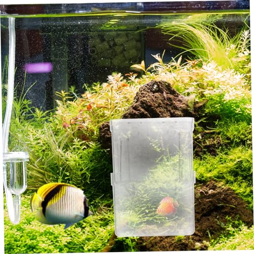 TOYANDONA 4Pcs Fish Breeding Box Aquarium Isolation Container for Safe Hatching and Acclimation Easy Clean Compact with Suction Cups for Betta Guppy and Shrimp