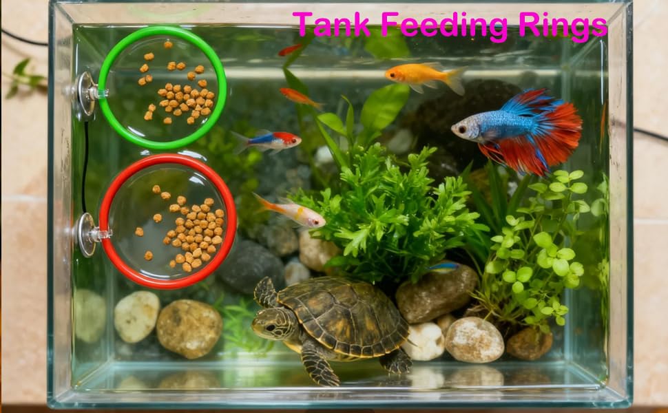 11pcs Betta Fish Enrichment Toys Fish Hideout Exercise Rings Floating Mirror Balls Tank Feeding Rings Training Ring Feeder Hammock Acrylic Tube Resting Breeding Tunnel Spot Aquarium Decor Accessory
