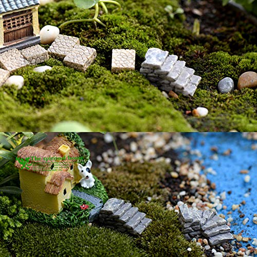 Miniature Fairy Garden Decoration Accessories Garden Sculptures Statues,Resin Plastic Simulation Decoration Step Yard Decor for Outside Gnomes Outdoor Decor for Patio - size: Stairs