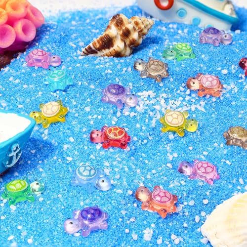 200 PCS Mini Resin Turtle, Miniature Resin Turtles, Tiny Turtle Animals for Dollhouse, Aquarium, Cake Decorations, Fairy Garden Landscape