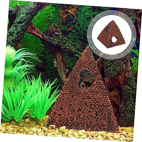 STOBOK Pyramid Accessories Embellishments Fish Tank Pyramid Prop Mini Aquarium Bridge Fish Tank Decor Fish Tank Ornament Fish Tank Props DIY Ornament Egyptian Decor Aquarium Fish Plant