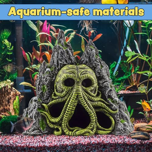 Toy Vault Cthulhu Monster Aquarium Cave Hideaway Fish Tank Decor, H.P. Lovecraft Themed