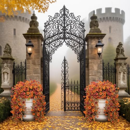 SzJias Artificial Hanging Plants for Outdoor Fall Flowers Hanging Fake Flowers Eucalyptus Leaf Faux Plants for Patio Porch Outdoor Plants Decor (4 Pcs, Fall) - color: Fall