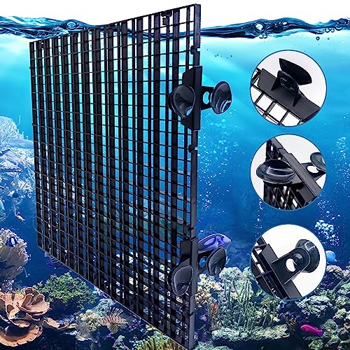 Hoypeyfiy 8 Pieces Fish Tank Divider with Sucker Clips 30x30cm/11.8x11.8“ Aquarium Filter Bottom Divider Partition Separator