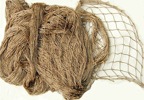 Knotted Netting - Camo Netting to Customize, Hunting Gear, Camouflage Netting Used by Outdoor Enthusiasts for Climbing, Hunting or Fishing - 4' X 5' with 1"x1" Holes, Brown - color: Brown