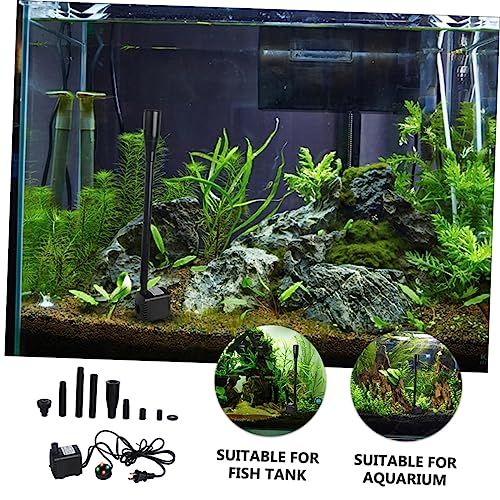 Toddmomy 2 Sets Submersible Pump with LED Lights Flow for Fish Tank Outdoor Fountain Miniature Pump Silent Design US Plug Voltage