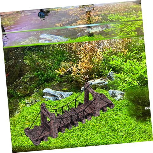 1pc Resin Rope Bridge for Aquarium Large Decorations Landscaping Ornaments for Fish Tank Halloween and Home Decor Random Color