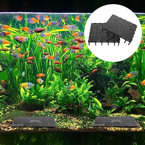 Baluue 20pcs Fish Tank Bottom, PVC Plate Splicing Aquarium Divider Bottom Grid Sand Gravel Board Splicing Combination Clapboard Bottom Grid