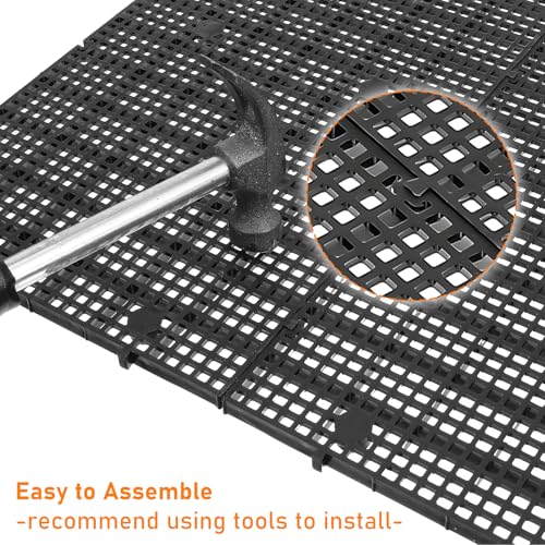 10Pcs Plastic Aquarium Grid Egg Crate with Brackets, Fish Tank Divider Panel for Bottom Filtration, Tank Separation and DIY Aquascaping