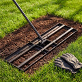 Lawn Leveling Rake - 30x10 Leveling Rake for Soil, Heavy Duty Yard Leveling Rake with 6.5FT Extra Long Handle, 2mm Thickened Stainless Steel Lawn Leveler, Landscape Tool for Dirt and Sand, with Gloves