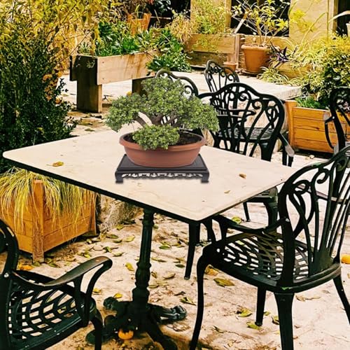 NUOBESTY Rectangular Plastic Flowerpot Base and Aquarium Stand for Indoor Plants, Multi-purpose Fish Tank Holder with Sturdy Plastic Material, Suitable for Living Room and Garden Display
