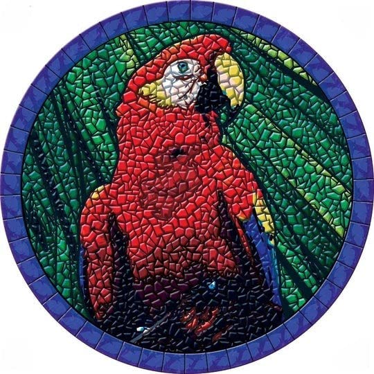 Decorative Pool Art - Poolmat - 50+ Designs Easy to Install and Remove - size: 29" in Diamater, style: Parrot Head