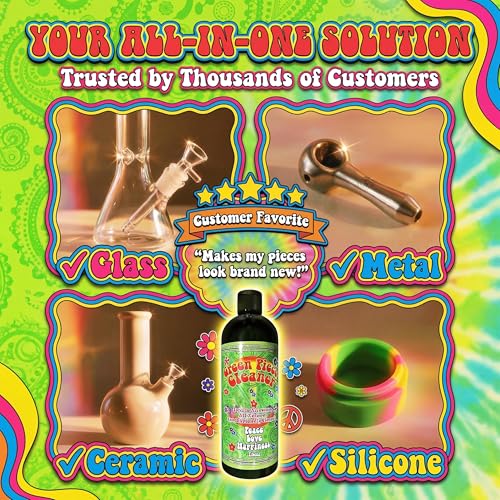 Green Piece® Glass Cleaner 2 Bottles (Made in USA) - All Natural Earth Friendly Multi-purpose Cleaner for Metal, Ceramic, Water Pipe 16 oz - style: 3. 16 Fl Oz (Pack of 2)