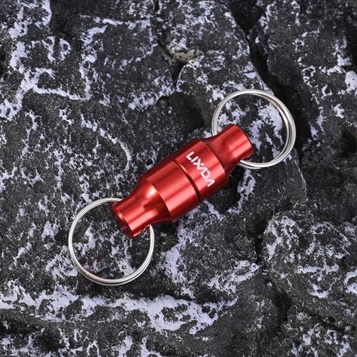 Lixada Magnetic Net Release Holder Fly Fishing Net Retractor Fishing Net Keeper Magnet Clip Landing Net Connector for Fishing Hooks, Lures, Flies, Trout Line - color: Red, style: 1 Connector