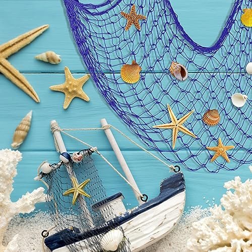 2 Pack Fish Net Decorations for Party - color: Dark Blue