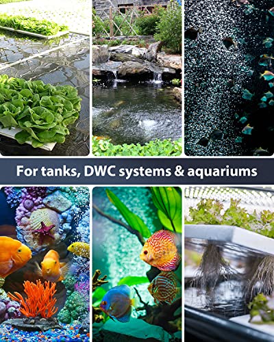 Pawfly Aquarium Air Stone Bar Bubbler 8 Inch, Fish Tank Bubbler Stone with 4 Suction Cups Square Oxygen Diffuser for Air Pump Fish Tank and DWC Bucket, 4 Pack