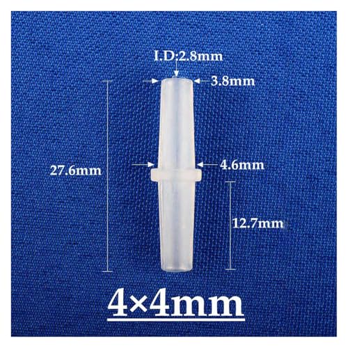 5~200pcs 3-14mm Food Grade Barbed PE Connectors Aquarium Fish Tank Air Pump Hose Joint Soft Water Pipe Equal Coupling Connector(4mm Flat,50pcs) - color: 4mm Flat, size: 50pcs
