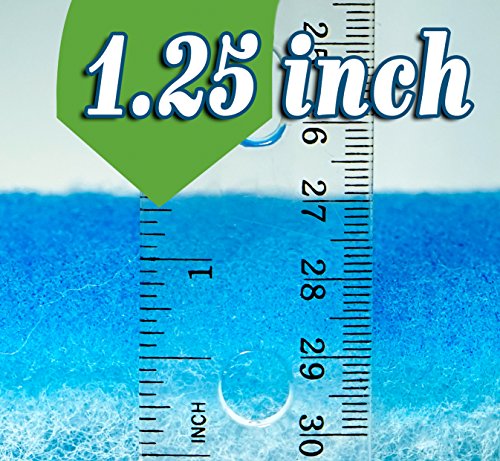 Koi Pond Filter Media Pad - Cut to Fit Roll (Dye-Free/Blue Bonded) - 1.25 Inch Thickness (6 ft, Dye-Free) - color: Dye-Free, size: 6 ft