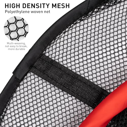 QualyQualy Floating Fish Basket 41/73 Gallons Extra Large for Live Caught, Fully Foldable Fishing Net Holder for Bait Live Well Collapsible Mesh Fishing Holder Cage - color: Red, size: 31.5*31.5*21.6IN (73 GAL)