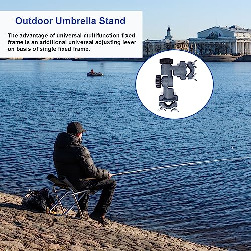 Ragyzity Strong Umbrella Bracket - 360 Degree Rotation, Lures Dish/Flashlight Holder for Fishing, Tank, Chair (2pcs) - size: 2 Pieces